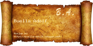 Buella Adolf névjegykártya